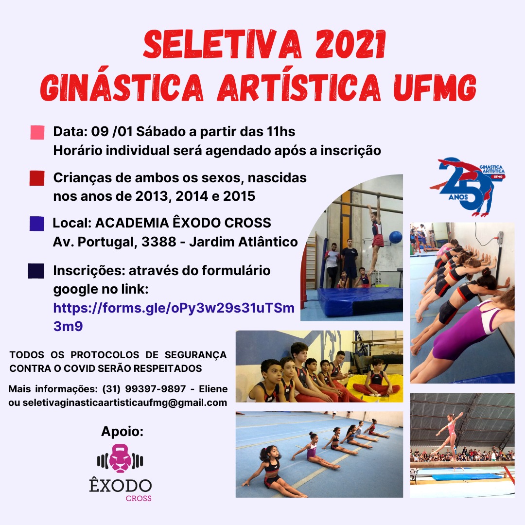 Seletiva 2021 da Ginástica Artística da UFMG | EEFFTO - UFMG